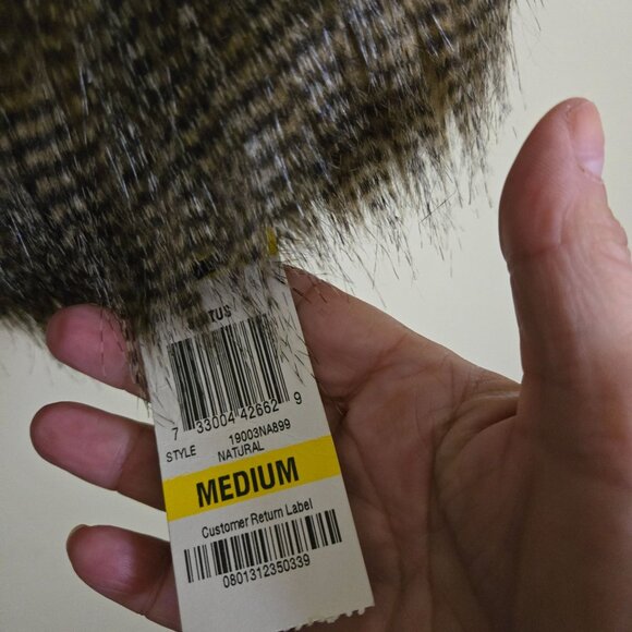 Inc International Concept NWT Faux Fur Eyelash Cropped Lined Jacket Size M - Picture 4 of 5